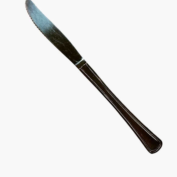 Stainless Steel Dinner Knives Beaded Border Classic Minimalist Modern Lot 11 - Picture 3 of 7